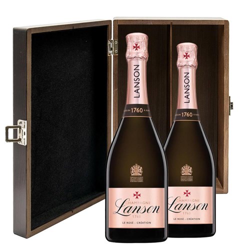 Lanson Le Rose Creation Champagne 75cl Double Luxury Gift Boxed Champagne